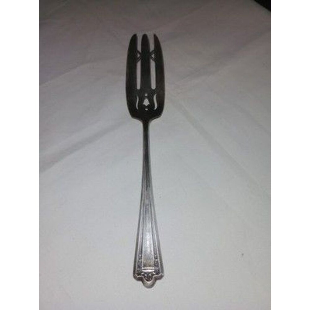 Vintage S. Rockford S. Co. 5* ~ Silver Plate Serving Fork / Meat Fork ~ VGC